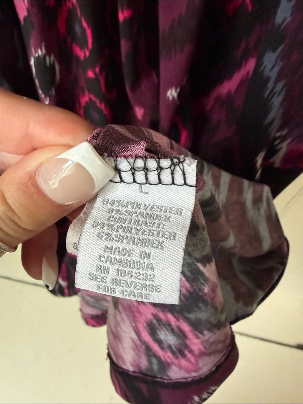 Dressbarn Y2K Pink & Black Ikat Empire Waist Top
